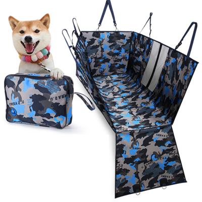 China Travel Manufacturer Waterproof Dog Car Seat Cover Hammock Pet Back Seat Cover With Mesh Window And Non Slip Material for sale