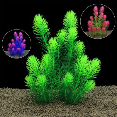 China Viable Wholesale Aquarium Decoration Aquatic Accessories Dip Plastic Artificial Fish Tank Plant for sale