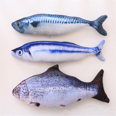 China Hot Sale Pet Fish Plush Toy Stocked Interactive Toys With Touch Point for sale