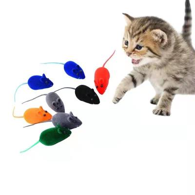 China Manufacturers Stocked Selling Faux Rabbit Fur Mouse Pet Toys Mini Funny Playing Sounding Toys For S Kitten for sale