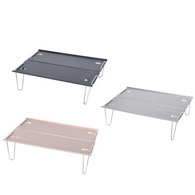 China Eco-freindly Camping Table Light Weight Hard-topped Aluminum Alloy Mini Folding Table Table with Carry Bag for sale