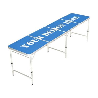 China Eco-freindly beer pong beer pong portable custom aluminum adjustable beer pong table tisch 8FT style beer pong table beer camping table portable adjustable folding table for party game for sale