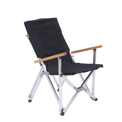 China Eco-freindly Black Color Beach Chair Portable Camping Chair With Light Weight for sale