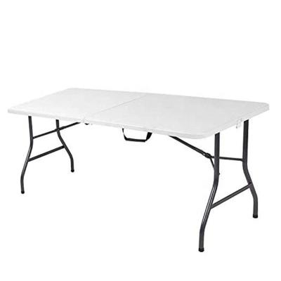 China Outdoor Plastic Folding Table 72inch Easel Regular Plastic Folding Picnic Tables Rectangle Portable Foldable White Outdoor Plastic Tables 6ft Regular Plastic Folding For Events for sale