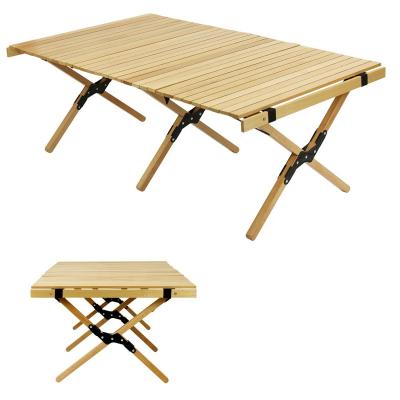 China Lightweight Eco-freindly 120*60*41cm Folding Bench Camping Table Aluminum Alloy Picnic Camp Wooden Outdoor Table for sale