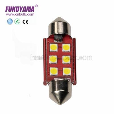 China Auto Lighting Width Aluminum Lamp LED Shell White LED Festoon Bulbs Canbus 12V C5W for sale