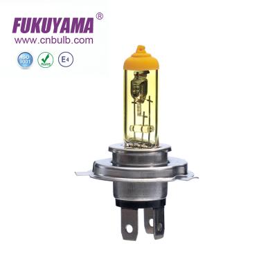 China H4 12V 24V Crystal Yellow Car Accessories Quartz UV Glass Auto Bulb for sale