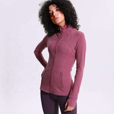 China Antibacterial Wholesale Gym Use Nylon Sports Jacket Women Yoga Spandex Sporty Running Jacket for sale