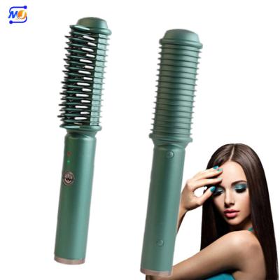 China Zkagile USB Waterproof Wire Less Kosa Portable Prava Komba 2 in 1 Heating Straighten Brush Hair Straightening Passionate Styling Brush for sale