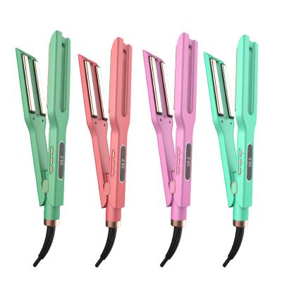 China New Fashion 4 PTC Household Hotel Salon Heating Appliances Ceramic Flat Iron Compact Size Rechargeable Cordless Hair Straightener Moving Radio for sale