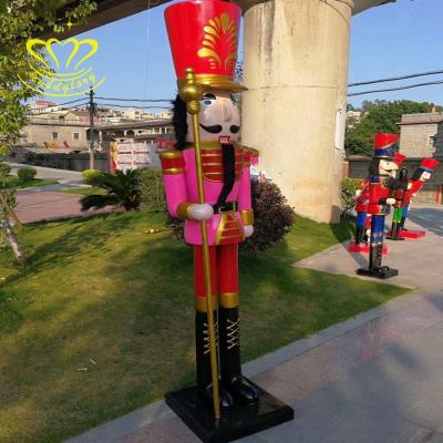 China Africa Christmas Decor Fiberglass New Product Life Size Sculpture Nutcracker Statues For Sale Garden Sets for sale