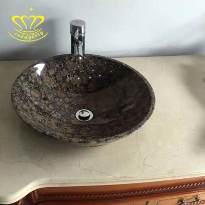 China Beautiful Eco - Friendly Round Marble Wash Basin Sink For Bathroom And Kitchen Home Decor for sale