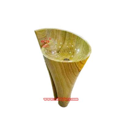 China Eco-friendly Natural Polished Stone Marble Bathroom Wash Basin Bathroom Sinks for sale