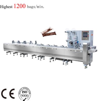 China China Design Mini Chocolate Bar Flow Pillow Type 2021 New Food Package Packing Machine for sale