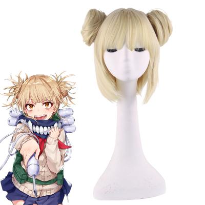 China Current Wholesale Heat Resistant My Hero Academia Wig Cosplay Anime Wig Himiko Toga Blonde Wig for sale