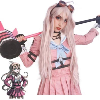 China Long Pink Heat Resistant DanganRonpa Miu Iruma Wig Cosplay Costume Wig For Women for sale