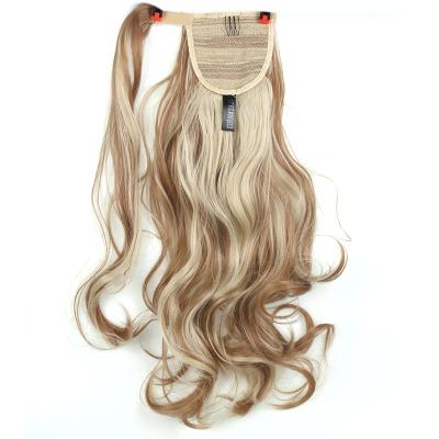 China HT Material Eco-friendly High Quality Drawstring Ponytail Clip Hair , Curly Synthetic Ponytail Hair for sale