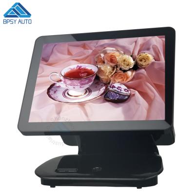 China Low Cost Dual Monitor POS Terminal 15 Inch All In One Windows 10 Cash Register POS Machine With Touch Screen 15 Inch Screen 4:3 Square for sale