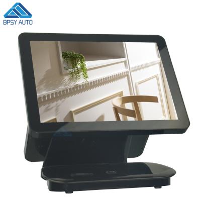 China Double POS Screen 15 Inch I5 All In One POS Capacitive Touch Screen Terminal Restaurant Machine 15 4:3 Inch Screen Square for sale