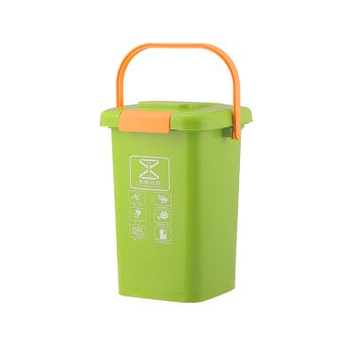 China Customized 15L Food Sustainable Plastic Hanging Large Car Industrial Waste Trash Cans For Park Garden for sale