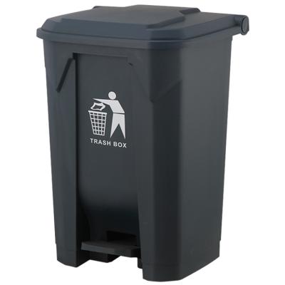 China 50L PP Eco Viable Plastic Waste Outdoor HDPE Recycle Trash Bin Wheelie Storage Pedal Waste Bin Trash Bin for sale