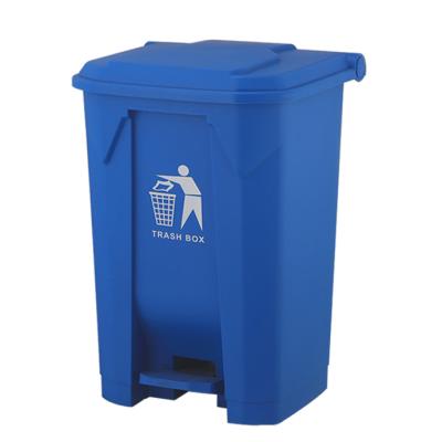 China 80L Classification Construction Cleanroom Hotel Residence Color Coded Foot Operated Bin Cheap Viable Recycling Garbage Rubbish Bins for sale