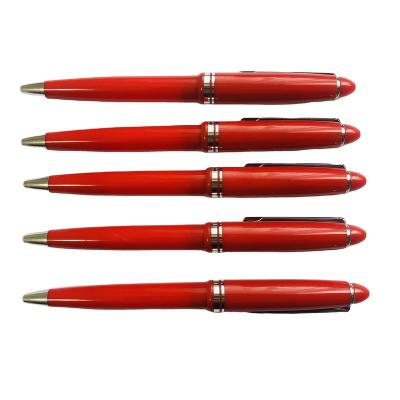 China Click Wholesale Cheap Gift Company Red Ball Pen Print Customize Logo Name Advertising Pen for sale