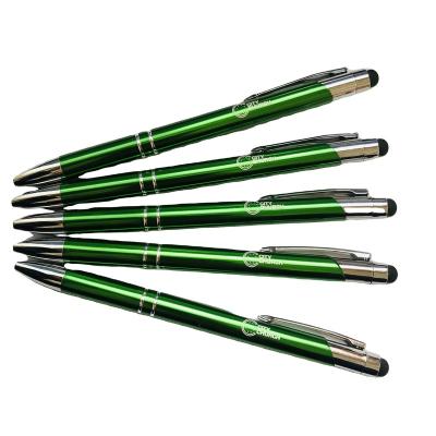 China Wholesale Promotional Metal Pen Dark Green Pens With Stylus Logo Luxury Ballpoint Custom Pen for sale