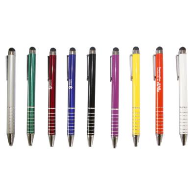 China Pen Luxury Promotional Gift Metal Short Ball Pen With Stylus Pen Aluminum Brand Illustration Company Company Name for sale