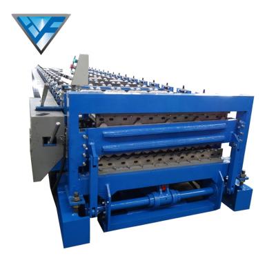 China Widely Used As Construction YX25-1040&YX18-608-912 Double Layer Steel Roof Panel Roll Forming Machine For Roof And Wall Sheets Double Deck Roofing Panel Cold Forming Machine for sale