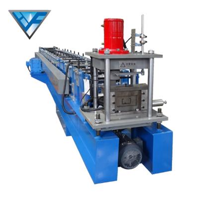 China Building Material Shops PLC Computer Control-C Channel Sheet Metal Purlin Making Roll Forming Machine for sale