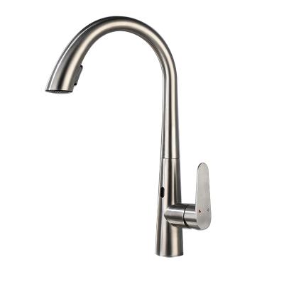 Κίνα Sense Faucets Swept Touchless Nickel Water Black Infrared Motion Sensor Sink Automatic Smart Kitchen Faucet προς πώληση