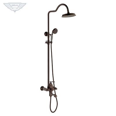 China With Sliding Bar Antique Modern Classic Brass Overhead Bronze Bathroom Telephone Shower Sanitary Set for sale