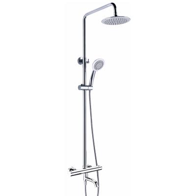 China With Slide Bar Cartridge Valve Control Bath Rainfall Thermostat Thermostatic Bar Mixer Shower Set for sale