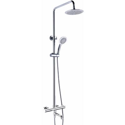 China With 38 Degree Wall Mounted Brass Cartridge Thermostatic Chrome Thermostatic Shower Bar Set For Bathroom for sale