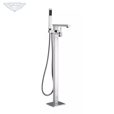 China Without Slide Bar Bathroom Bath Tub Floor Stand Shower Mixer Tap Free Standing for sale