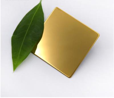 China Decoration 201 Titanium 304 Gold Mirror Finish Gold Color Coated Stainless Steel Sheet for sale