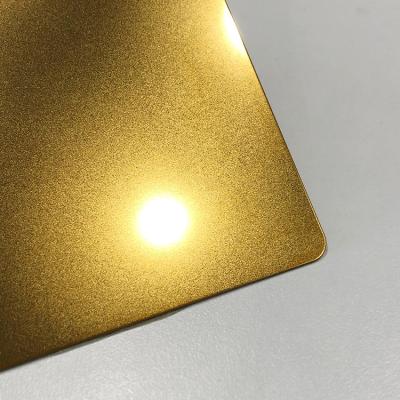 China Kinds of Decorations Finish Gold Color Pearl Blast Stainless Steel Sheets High End Metal Plates for sale