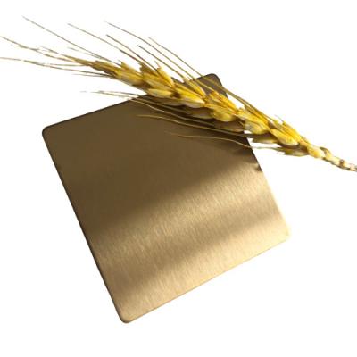 China Kinds of Decorations Inox 304 No.4 / Brushed / Hairline Titanium Gold Sheets Pvd Coating Stainless Steel Sheets for sale