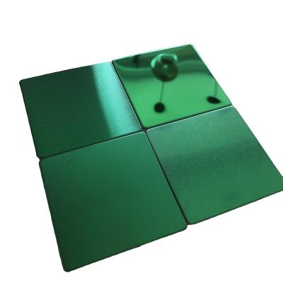 China HL Kinds of Decorations Green Color Sheet 201/304/316 Stainless Steel Plate for sale