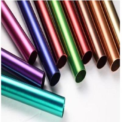 China Construction 304 decoration 316L steel pipe gold and copper and brown color stainless steel pipe for sale