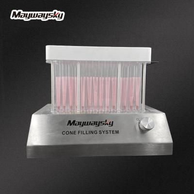 China High Efficiency Maywaysky 100pcs King Size Pre-Roll Cone Machines Stainless Steel Pre-Roll Vibration Packing Machine for sale