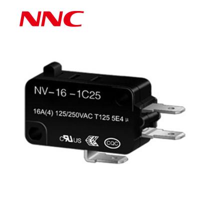 China Electronics NNC Auto Boost Microswitch NV-16-1C25 Pin Plunger 16-21A 125v/250v Bottom Hot Selling Products for sale