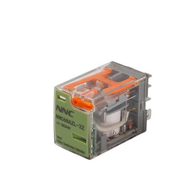 China NNC68AZL-2Z (LY2) epoxy relays with LED and taste button 12v electrical relay for sale