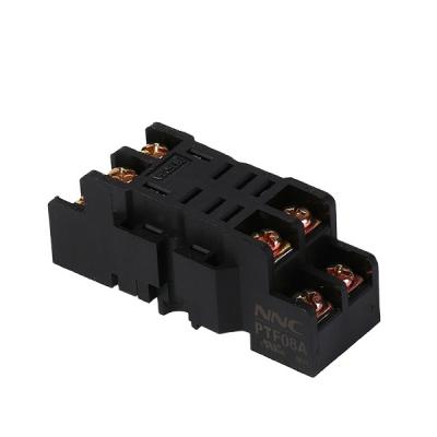 China NNC CLION RELAY SOCKET PTF08A 8 Pin Convenient Relay Socket For PCB LY2 Relay for sale