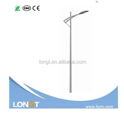 China Q235 Arm Single / Double Steel Street Light Pole Hot Dip Galvanized Pole for sale