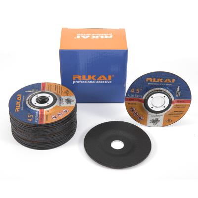 China Rukai 4inch Depressed Center Resin Disc Cutting Polishing Abrasive Wheel for sale