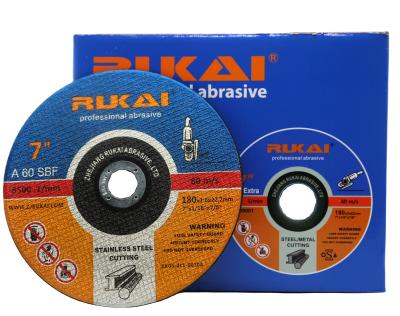 China Super thin cutting stainless steel rukai 7inch 180x1.6x22 disc stainless steel for sale