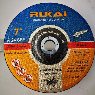 China 7inch rukai grinding mark for metal fin cutting grinding wheel for sale