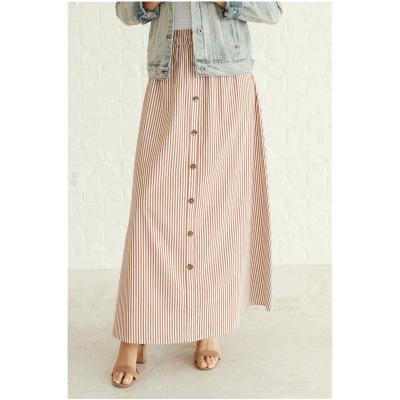 China 2021 Breathable Made In China Latest Comfort Women's Original High Fit Stylish Women Sheer Striped Skirt for sale